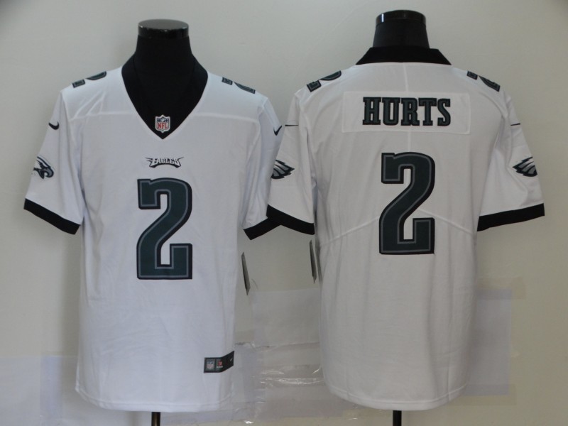 Men's Philadelphia Eagles Jalen Hurts #2 White Jersey